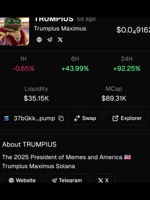 A post by @trumpiusonsol on TikTok caption: 🎉 We’re live on MoonTok! 🚀 Check out Trumpius Maximus and join the movement! 🌕 👉  https://moontok.io/coins/trumpius-maximus-6 💰 Don’t miss out on the next big thing in the meme coin space! 🪙 🔗 #TrumpiusMaximus #MoonTok #CryptoVibes #MemeCoinHype