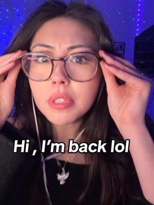 A post by @angeliclofiasmr on TikTok caption: I’m back!!! 🫶🏻☺️🥰 Let me know what videos you guys want to see!!  #ASMR #relaxingasmr #asmrrelax #asmrtingles #tingles #angeliclofiasmr #whisper #mouthsounds #lipgloss 