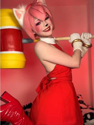 A post by @spilllthetea on TikTok caption: AMY MAKEUP PROCESS 🦔💗 Maybe it will be Rouge the bat next #sonic #sonicthehedgehog #amyrose #makeup 