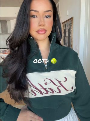 A post by @farahmlkk on TikTok caption: Little outfit of the day 🎾  #tennisoutfit #OOTD #girls 