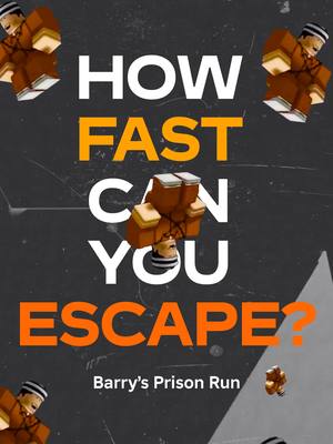 A post by @roblox on TikTok caption: Who needs a plan to escape prison when you can run really, really fast?