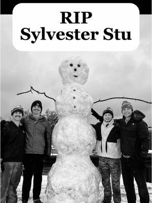 A post by @jason_gibbs on TikTok caption: He had his whole life ahead of him #sylvesterstu #snow #snowman