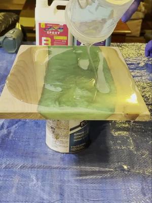 A post by @pruettwoodworking on TikTok caption: Testing @Bond Craftor resin for the first time.  This is a great product!! The deep pour works perfectly and the top coat flows like a dream!! #epoxy #wood #woodworking #youtube #contentcreator 