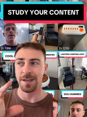 A post by @thenickfowler on TikTok caption: Study your own content! #TikTokShop #contentcreator #tiktokshopaffiliate #affiliatemarketingtips #greenscreen 