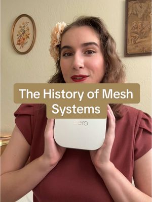 A post by @victory.bee on TikTok caption: Ad | I love learning the history behind everything, even before I got into vintage. So when I got my eero Pro 6E from @geteero I had to learn the history behind mesh systems this amazing device! 🛜 #eeropartner Get 25% off the eero Pro 6E with the code NYSALEPRO6E sale ends January 22nd. - #vintage #vintagestyle #eero #eerowifi #meshsystem #wifi 