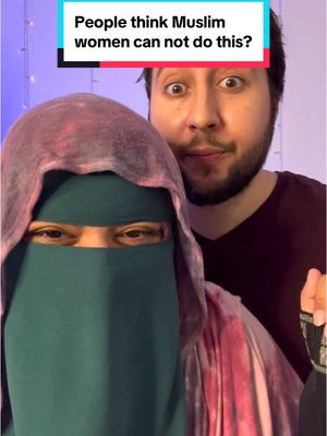 A post by @mehdinatv on TikTok caption: Did this surprise you? 🤣🤣 #muslimcouple #religion #learnfromus #learnfromme #muslimtiktok #husbandandwife 