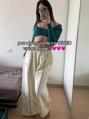 A post by @clairesauzel on TikTok caption: " CLAIREX10 " pour -10% sur la nouvelle collection Ignite @Teveo qui sort aujourd’hui à 11h00 !!💕🥵 je porte du XS dans tous les bas, du XS en pulls, et du S en brassières/tops 🫶🏼 #teveo #teveohaul #gymwear #activewear #gymfit #jogging #joggers #sweaters #sweat #hoodie #gymclothes 