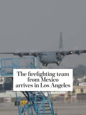 A post by @tommymartinez59oficial on TikTok caption: Un equipo de bomberos de México 🇲🇽  llega a Los Angeles, donde el gobernador 🇺🇸 Gavin Newsom los saluda. 🇲🇽🇺🇸