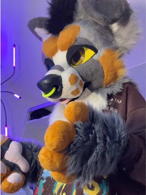 A post by @matcha_mayhem_ on TikTok caption: ✨ crippling debt ✨ but oooo new sewing machine 🤤 (ignore the messed up neck fluff #fyp #furry #fursuitmaker #uk #artist #sewingmachine 