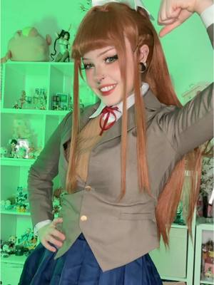 A post by @kirapika.cos on TikTok caption: just Monika. #ddlc #monika #dokidokiliteratureclub #monikaddlc 