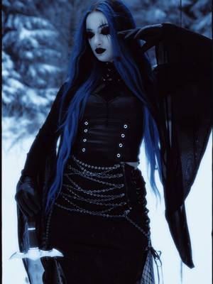 A post by @bluexastrid on TikTok caption: 𝕯𝖆𝖗𝖐 𝕱𝖆𝖓𝖙𝖆𝖘𝖞 ⚔️❄️✨️ @Fantasmagoria @altercore  #darkfantasy #fantasmagoriashop #darkfantasyaesthetic #knight 