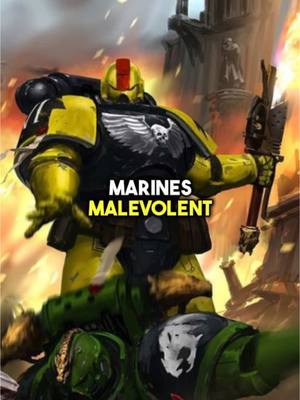 A post by @atikkztv on TikTok caption: Imagine trusting Space Marines to protect you, only for them to bomb civilians in the name of victory. This is the brutal legacy of the Marines Malevolent. ⚔️🟨 #Warhammer40k #marinesmalevolent #spacemarines #wh40k #lore #warhammercommunity 