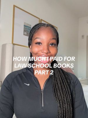 A post by @aniyahserinity on TikTok caption: Another semester spending rent on books🤩 Buying all my books used has already saved me hundreds of dollars (hopefully) #lawschool #bookhaul 