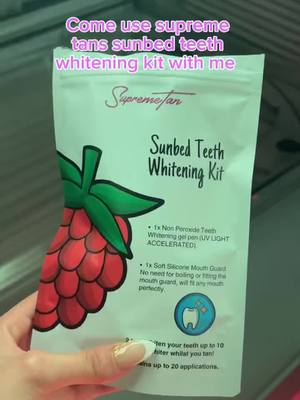 A post by @nicolazc on TikTok caption: An essential for every sunbed trip now 😍 #sunbed #teethwhitening #teeth #supremetan #fyp #foryoupage #northernireland #irishtiktok #foryou @SupremeTan 