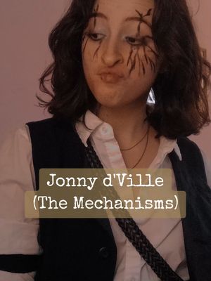 A post by @darcydoescosplay on TikTok caption: the smug bastard and his sister,,,,, their dynamic means so much to me <3 #jonnydville #jonnydvillecosplay #themechanisms #themechanismscosplay #jonathansims #fyp 