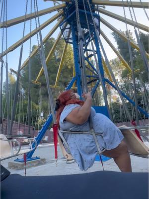 A post by @plussizeadventures on TikTok caption: Sometimes when just need to not try certain things lol 😂  #funnyvideo #funnymoments #lol #comdey #fat #doitfat #swings #plussize #opps #subtleforshadow #california #la #laugh #embarrassing #fatpositive #doitscared #doitanyway 