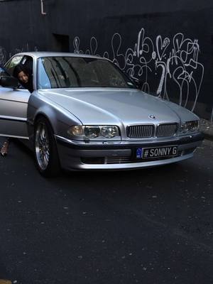 A post by @sonnyg_cars on TikTok caption: 1999 BMW 750i v12 individual nzspec #sonnyG 