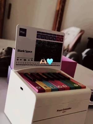 A post by @coraliegiansilii on TikTok caption: blank space 🩵 #fyp #taylorswift #minipiano #blankspace #1989 #taylorsversion 