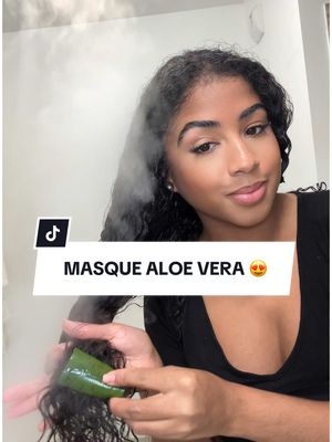 A post by @kinsleydeborrah on TikTok caption: CHALLENGE CAPILLAIRE MASQUE 1/12 - MASKMONDAY ALOE VERA !  Si tu fais le challenge pousse ce sera ton masque à réaliser ce dimanche retrouve la recette écrite directement sur ton application dans l’onglet dimanche de la première semaine ! 