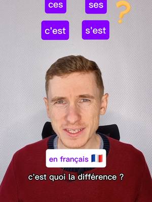 A post by @elmartino_french on TikTok caption: 4 mots qui ont la même prononciation mais qui sont différents #education #language #apprendrelefrançais #learnfrench #francais 