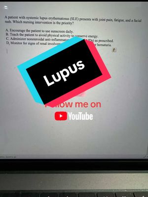 A post by @nexusnursing on TikTok caption: #lupus #lupuswarrior #medsurg #pharm #pharmacy #pharmacytechnician #pharmacist #nclexrn2024 #nurse #nursesoftiktok #nurselife #nursehumor 