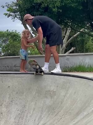 A post by @streetleagueskate on TikTok caption: Family style, Carlos getting some hype from his son ❤️