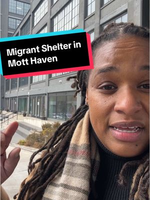 A post by @clarisaforcouncil on TikTok caption: 2,200 migrants are set to be housed in Mott Haven—once again, decisions made without consulting residents, businesses, or those directly impacted. What are your thoughts?  #TheSouthBronx #MigrantShelters #Community #FYP #MottHaven #NYC #Shelters #Homelessness 