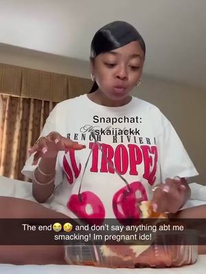 A post by @skaijackson on TikTok caption: Add me on Snapchat Skaijackk for more 🤣🤣 this is what my greedy self gets can’t slow down for NOTHING 