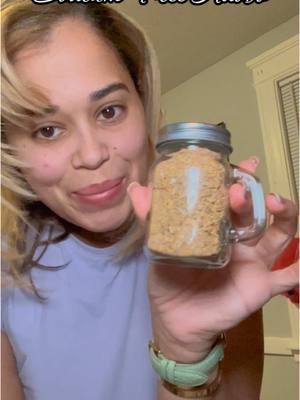 A post by @pettyreina on TikTok caption: ✨Sodium free adobo✨ (I doubled the recipe in this video) •1/2 teaspoon Cayenne pepper  •1/2 Teaspoon Oregano  •1/2 Cumin  •1 Tablespoon Garlic Powder  •1 Tablespoon Black Pepper  •1 Tablespoon Onion Powder #homemadeadobo #adobo #cleaneating 