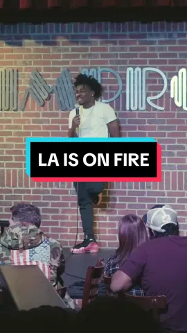 A post by @kamsoofunny1 on TikTok caption: Get to work boss! #kampatterson #kamsoofunny #lafires #firefighter #comedian #comedy #standup 