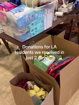 A post by @medusasfaces on TikTok caption: Thank you to everyone who donated items, we will be doing a costco run today to add some additional essential supplies before transporting everything to LA 💗 Every small act of kindness goes a long way. #fyp #lafire #losangeles #palisades #altadena 