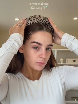 A post by @livwooldridge on TikTok caption: make up I’m taking into 2025 🧚🏼‍♀️  @Weleda UK skin food @Drunk Elephant bronzing drops @MERIT Beauty foundation stick  @Max Factor concealer  @Hourglass Cosmetics loose powder @Anastasia Beverly Hills cream bronzer @REFY blush shade cinnamon, brow gel & lipliner shade fawn @The Body Shop UK lip tint  @LANEIGE Europe lip mask  #makeup #everydaymakeup #5minutemakeup #quickmakeup #fyp #foryou 