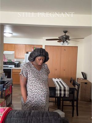 A post by @mamarissax2 on TikTok caption: i’ve been doing it all!! the tea, the ball, the walking, “the DO “this man is on me 3 times a day! i don’t mind 😌 but IM OVER BEING PREGNANT! #irritated#pregnant#singlemom#twinmom#fyp#twins#stillpregnant#walking#labor#39weekspregnant##youngmom#irritatedmom 