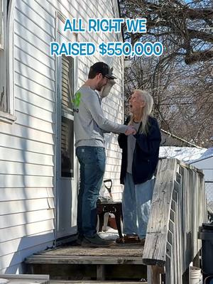 A post by @sbmowing on TikTok caption: Beth's reaction to people donating over $500,000! Be sure to subscribe to my YouTube channel to follow her journey over the next few months #sbmowing #neighbors #elderly #helpingothers #accessibility #gofundme #donations