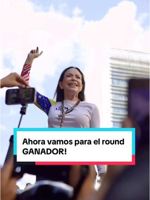 A post by @mariacorinaya_ on TikTok caption: Venezolanos, Siempre supimos que la última parte sería la más difícil.   Ahora vamos para el round GANADOR. Hasta el final y de la mano de DIOS.