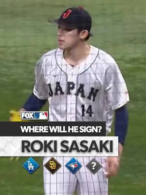 A post by @mlbonfox on TikTok caption: Roku Sasaki has named his three finalists. Where will he sign? #MLB #baseball #japan 