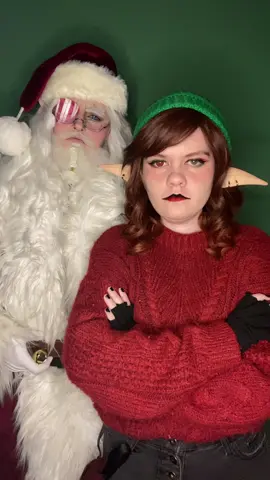 A post by @mokuchan018 on TikTok caption: The one time this old man curses  @🐙Ink🐙  #christmas #christmaself #christmaselfoc #santa #santaclaus #krisnicholaskringle #humbug #humbugtheelf #mokuocs 