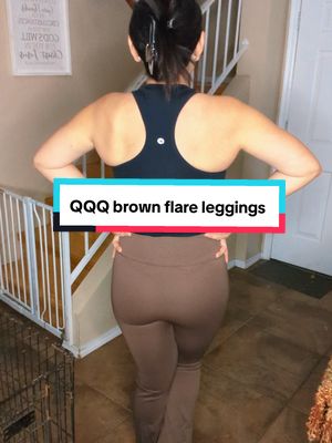 A post by @valerieraya on TikTok caption: These 2 pack of flared out leggings are my current faves 🤎 #fyp #GymTok #gymfit #weightlossjouney #ootdinspo #leggings #reviews 