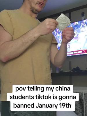 A post by @reillyryann on TikTok caption: #pov #tiktokbanned #tiktok25 #china #chinatiktok #fouryoupage 😂😂