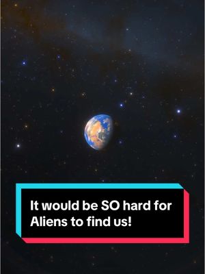 A post by @astrokobi on TikTok caption: It would be SO hard for Aliens to find us! #space #aliens #ufo #astronomy #astrokobi 