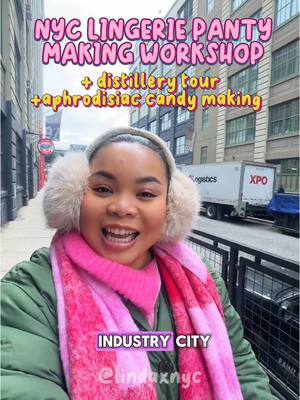 A post by @lindanguyenlee on TikTok caption: I’m back at @rueduparadislingerie and I’m so excited to share their new panty making workshops! I took Fanny’s bralette making class in the past and it was so much fun! And this class did not disappoint! Located conveniently at @Industry City theres so much to do and to check out!  Panty Making Workshop & Distillery Tour @Fort Hamilton Distillery 🍸✨ Kick off Galentine’s Day/ Valentine’s Daywith a fun 3-hour experience! $135 per person.  Panty & Aphrodisiac Candy Making Workshop @Pandora 🍬💖 | A sweet & sexy 2-3 hour workshop—perfect for Valentine’s! $145 per person. First event THIS SUNDAY! 1/19/25 additional/alternative class:  Valentine’s Day Panty Making Workshop 💕👙 - A unique 2-hour date night on Feb 14. $110 per person. Make your own lingerie, then enjoy the local scene! ✅ save this or send this to someone you wanna go with 🔗 on my stories or check out @rueduparadislingerie for more!  #nycthingstodo #nycactivities #nycgirls #girlsnight #nycdatenight #nycevents #nycdiy #thingstodoinnyc #industrycity #brooklyn #industrycitybrooklyn #nycrecs 