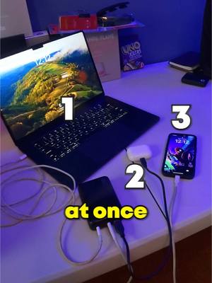 A post by @jayspanks on TikTok caption: Charge 3 Devices at Once with This Insane Portable Power Bank! 💻📱  I found the most powerful portable power bank charger on TikTok, and it’s a game-changer! This power bank has a built-in screen and can charge up to three devices at once, including laptops like my MacBook! It charges devices super fast, and you’ll never have to worry about your devices dying when you’re on the go. Stay charged and ready for anything with this amazing charger. Don’t miss out on this tech upgrade! ⚡🔋 #PortablePowerBank #TechGadgets #PowerUp #LaptopCharger #TikTokFind #iniu 