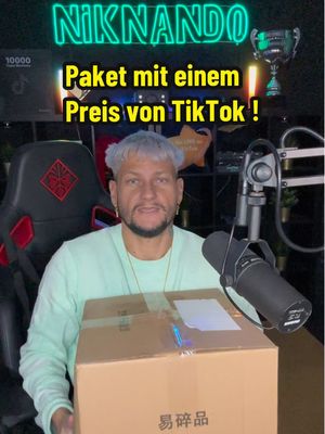 A post by @niknando on TikTok caption: TikTok hat mir ein Paket geschickt und dies öffne ich jetzt für euch…❤️💪 @TikTok LIVE Deutschland ‼️ #niknando #viral_video #paket #packopening #tiktokdeutschland 