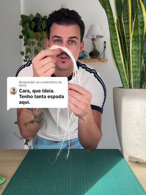 A post by @einikolas on TikTok caption: Respondendo a @Gesy como trançar e o que fazer com a corda da espada de São Jorge #plantas #experimento #DIY #sansevieria 