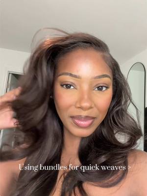 A post by @kniamyaw on TikTok caption: I loveeeee the way this came out 😍 #fyp #quickweave #bundles 