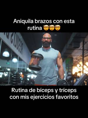 A post by @gymtopzworkouts on TikTok caption: Rutina de bíceps y tríceps con mis ejercicios favoritos #workout #rutinafitness #gym #rutina #entrenamiento #biceps #brazos #triceps #bicepsworkout #emilioborn #gymtopz @EmilioBorn 