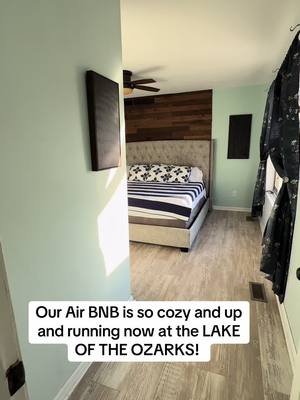 A post by @thatdadkeanan on TikTok caption: Can’t wait to have guests here again! #lakeoftheozarks #airbnb #airbnbhost #verteran #lakehouse #decor #diyproject #fyp 