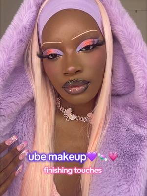 A post by @isabelleikpeme on TikTok caption: 💜💗💜💗💜 @Huda Beauty  #fyp #makeupartist #makeupinspo #makeuptutorial #lipcombo #liptutorial 