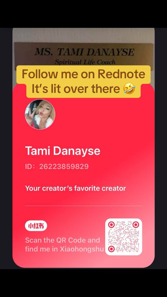 A post by @therealtamidanayse on TikTok caption: TikTok refugee #rednote 