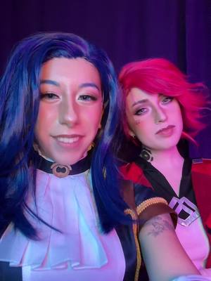 A post by @ramensurprise on TikTok caption: NOT EVIL JOHN!! #viarcane is @Allisun and #jinx is @lawlietigerpony ! #caitlynkiramman #thearcane #leagueoflegends 